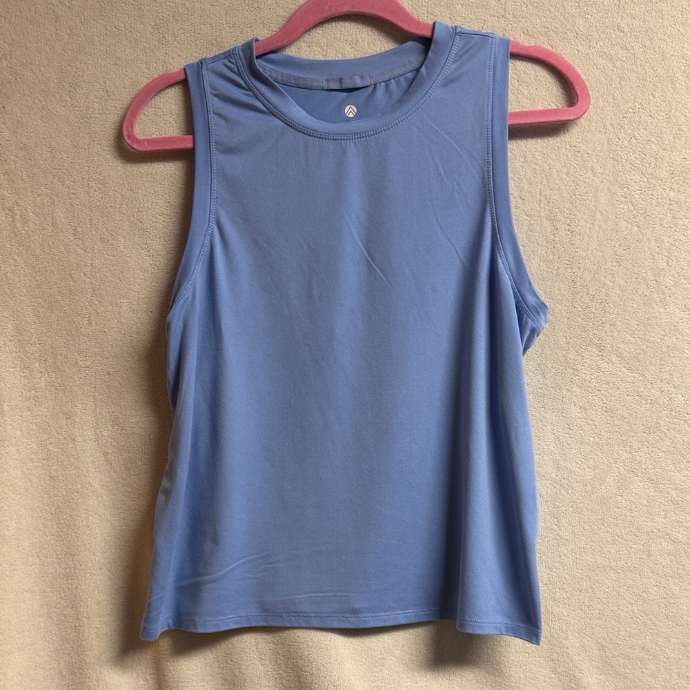 Women's Sleeveless Athletic Tank Top in Light Blue